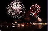 Feuerwerk in Budapest - Aussicht auf dem Feuerwerk in Budapest vom Hotel Novotel Danubius Budapest