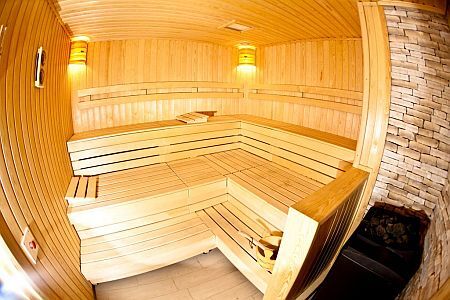 Finnische Sauna im Airport Hotel Stacio in der Nachbarschaft von Budapest